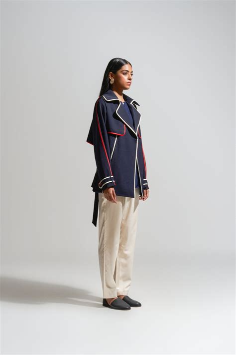 23202 SAPPHIRE SHORT TRENCH – JALORI DESIGN STUDIO PVT LTD