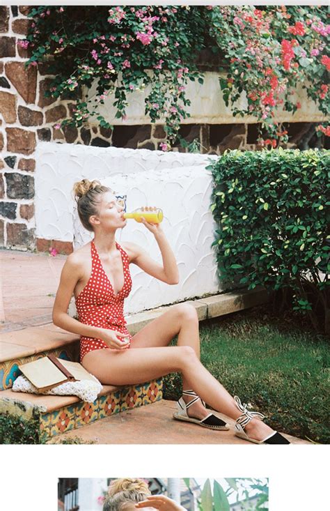 Vintage Style Bathing Suit Backless One Piece Halter Swimsuit ...