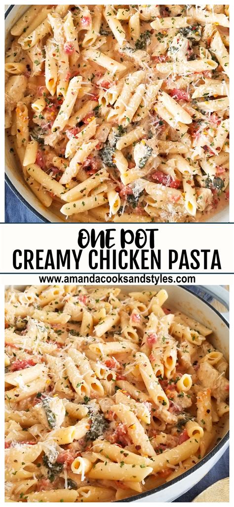 One Pot Creamy Chicken Pasta | Recipe | Creamy chicken pasta, Creamy ...
