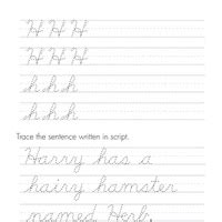 Cursive Writing Worksheet: Letter "h" - Cursive Writing Course-Improve ...