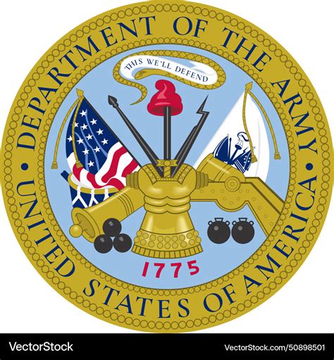 Seal of the united states department army Vector Image