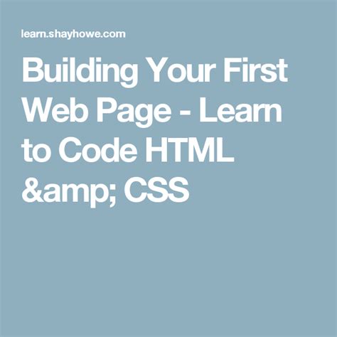 Image result for Creating My First Page in HTML or CSS