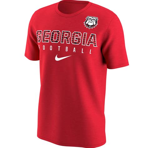 Men's Nike Red Georgia Bulldogs Football Practice Performance T-Shirt