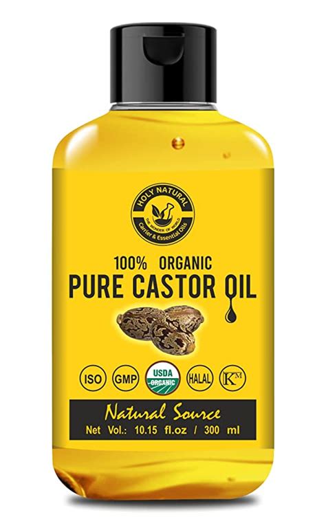 Buy Holy Natural Organic Castor Oil (300 ML) USDA Certified Cold ...