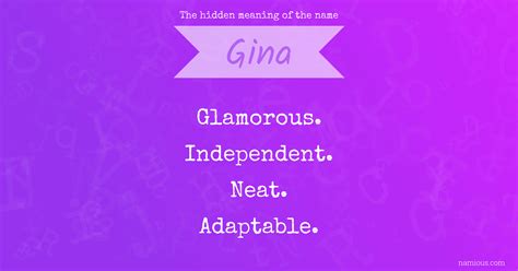 The hidden meaning of the name Gina | Namious