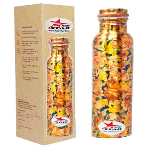 Buy Copper Printed Bottle | Best Copper Bottle 1 Litre Online – Nutristar