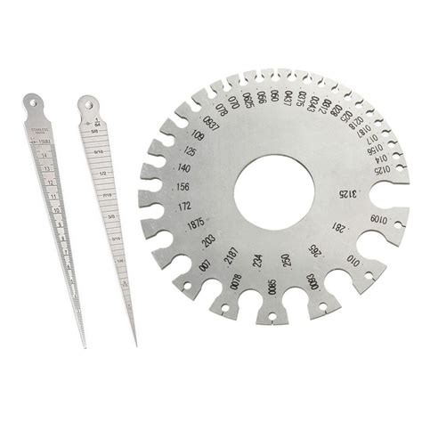 Buy Ginode Round AWG SWG Wire Thickness Ruler Tool Stainless Steel Wire ...