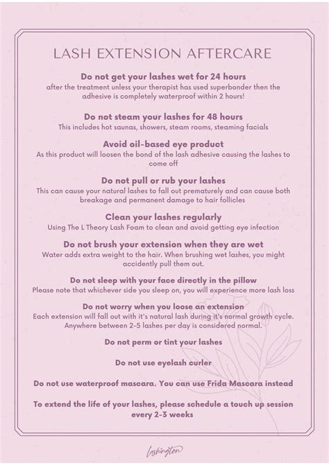 Eyelash Extensions Aftercare – Lashington