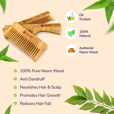 Best Oil Treated Neem Comb Online, Natural & Anti Dandruff -Scalp Care ...