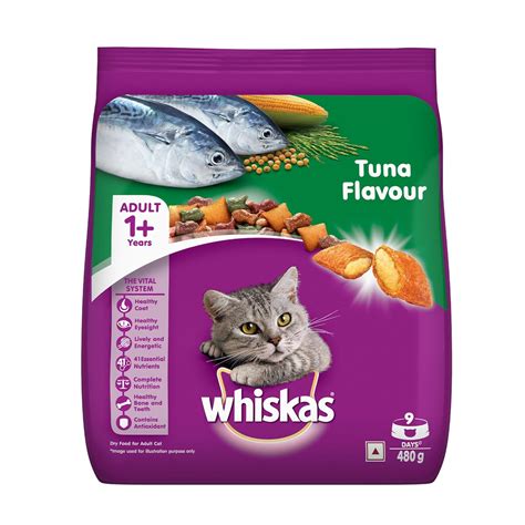 Buy Whiskas Adult (1+ Years) Dry Cat Food, Tuna Flavour, 480 g ...