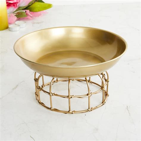 Buy Fiesta Gold Solid Metal Bowl from Home Centre at just INR 1399.0