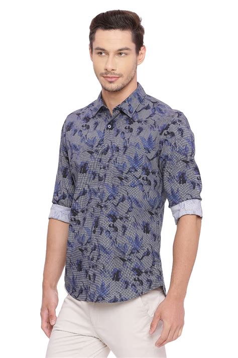 BASICS SLIM FIT DIGITAL PRINTED SHIRT