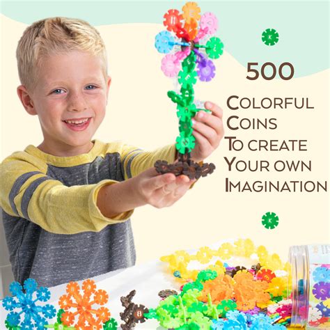 Smart Coins 500 Pieces Interlocking Discs Set, Developing Motor Skills ...