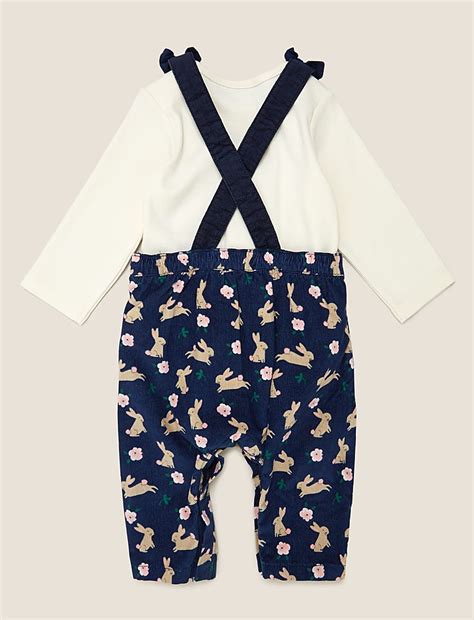 Buy 2 Piece Pure Cotton Cord Rabbit Outfit at Marks & Spencer