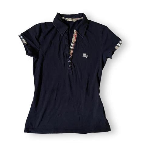 Burberry Brit Women's Black Polo-shirts | Depop