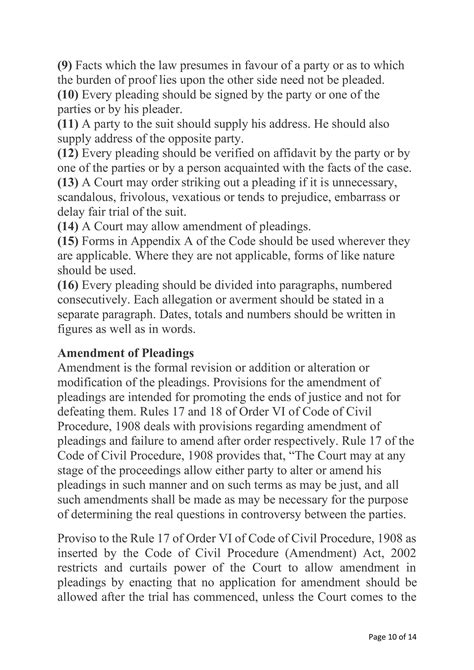fundamental rule of pleading, order -6 of cpc | PDF