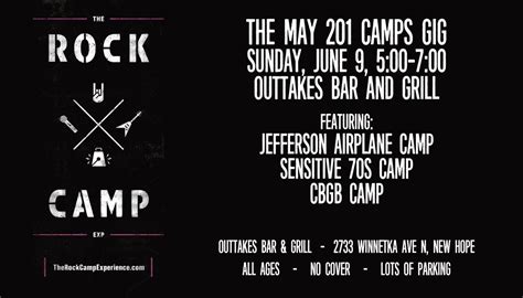 RCX Rock 201 May Camps Gig feat Jefferson Airplane, Sensitive 70s and ...