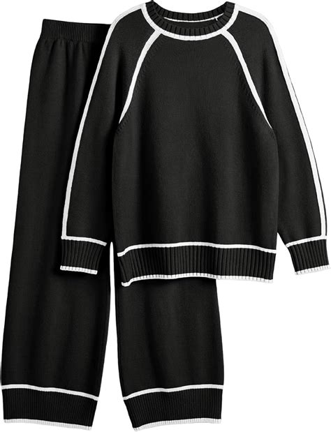 Amazon.com: LILLUSORY Womens Lounge Set Two 2 Piece 2025 Fall ...