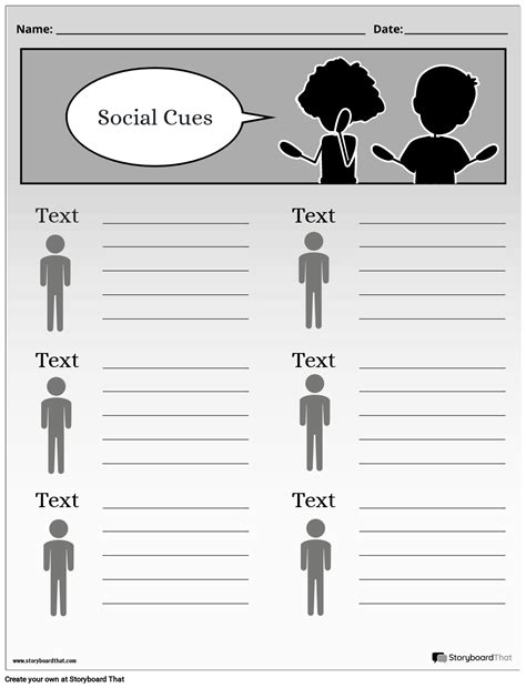Teach Social Cues: Free Worksheets from Storyboard That