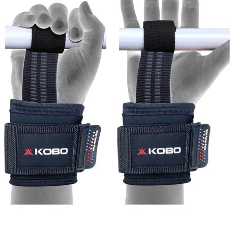 Buy Kobo Power Weight Lifting Straps with Wrist Support Strength Wraps ...