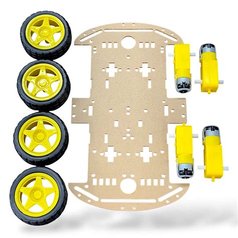 4WD Smart Robot Car Kit with Plastic Chassis | Four-Wheel Drive Roboti ...
