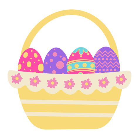 Easter Basket Clip Art Bunny In The Easter Basket Free Vector