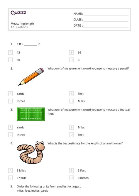 Image result for Measurement Inches Worksheets