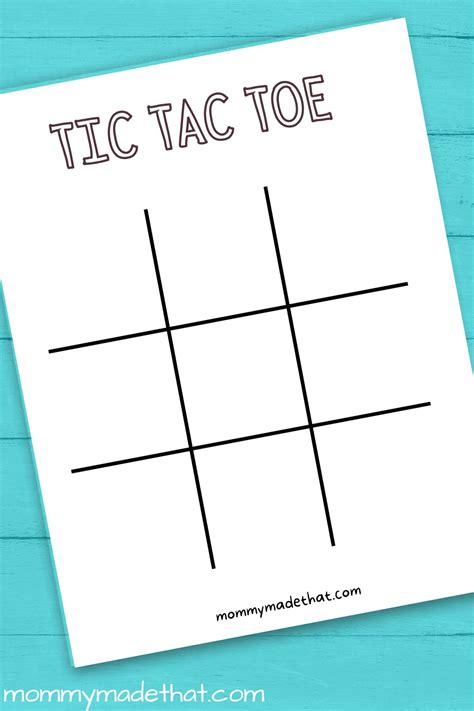Printable Tic Tac Toe Board FREE Printable Tic Tac Toe Game Templates