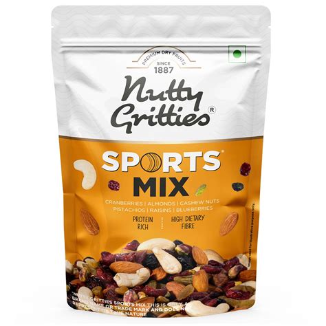 Nutty Gritties Premium Sports Mix 350g - Roasted Almonds, Cashews ...