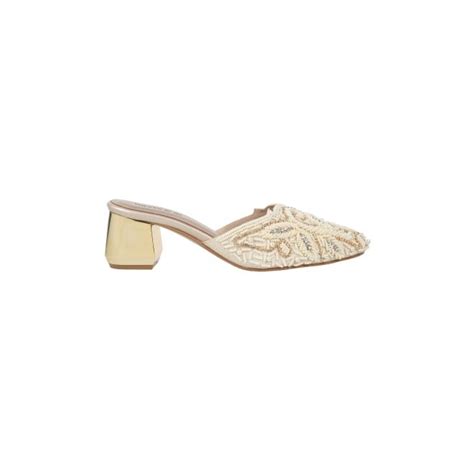 Buy Haute Diva Women Gold Wedding Slip Ons Online | SKU: 54-158-15-36 ...