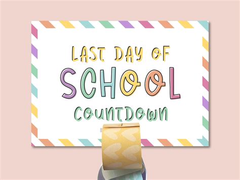 Last Day of School Countdown, Summer Vacay Calendar, Printable Paper ...
