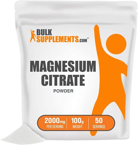 Amazon.com: BulkSupplements.com Magnesium Citrate Powder - Magnesium ...
