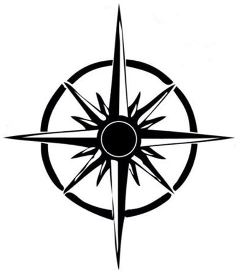 Image result for Simple Compass Tattoo Outline