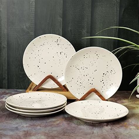 Buy ARTYSTA BEAUTIFYING LIVES 'Smokey Marble' Cream Ceramic Plates For ...