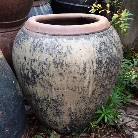 陶瓷椭圆形腰鼓水缸景观水缸园林陶缸大号粗陶缸做旧复古老缸46-阿里巴巴