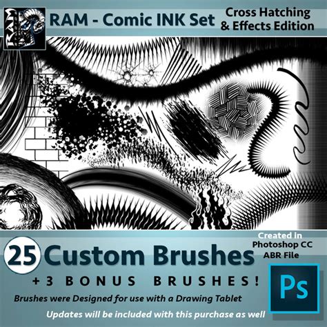 LINE ART Brushes for Photoshop [FREE and Premium] – BrushWarriors