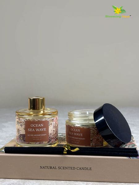 Candle & Diffuser Set | 17 cm | Ocean Sea Wave