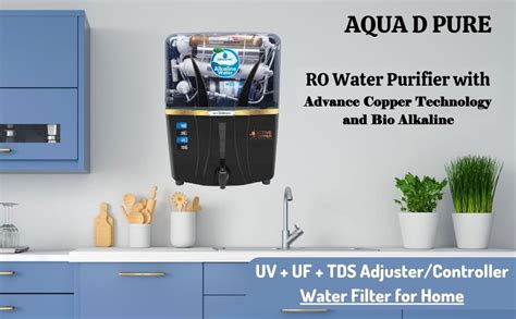 AQUA D PURE Copper + Alkaline RO Water Purifier 12L RO+UV+UF Copper ...