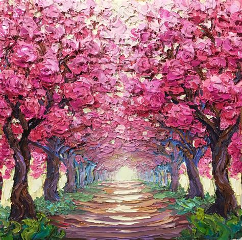 Cherry Blossom Oil Painting