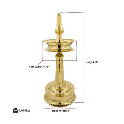 Authentic Kerala Brass Nilavilakku Lamp for Home Decor and Pooja – The ...