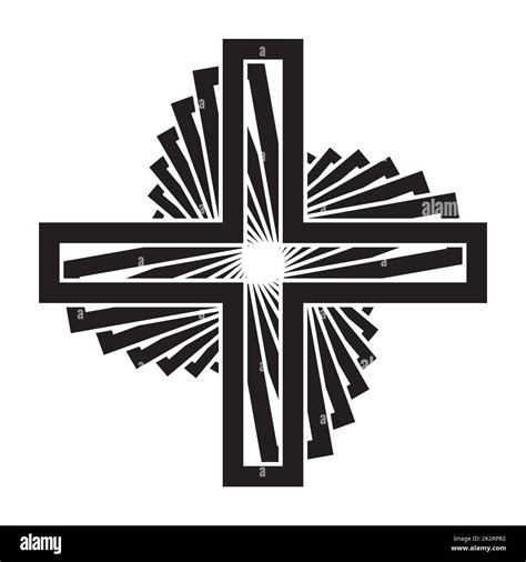 Turning Black And White Cross Stock Photo - Alamy