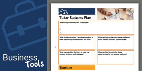 Business Plan for Private Tutoring (teacher made) - Twinkl