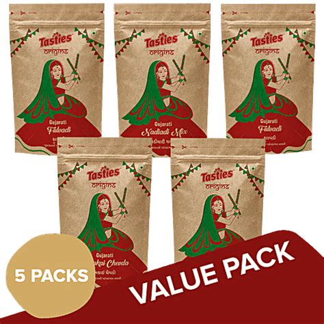 Buy Tasties Origins Five Famous Authentic Gujarati Snacks Online at ...