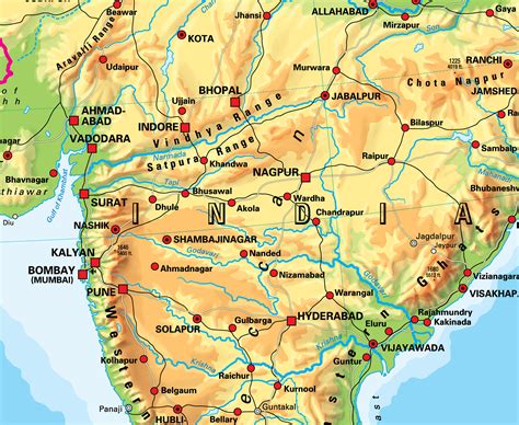 Landforms Of South West Asia Physical Map