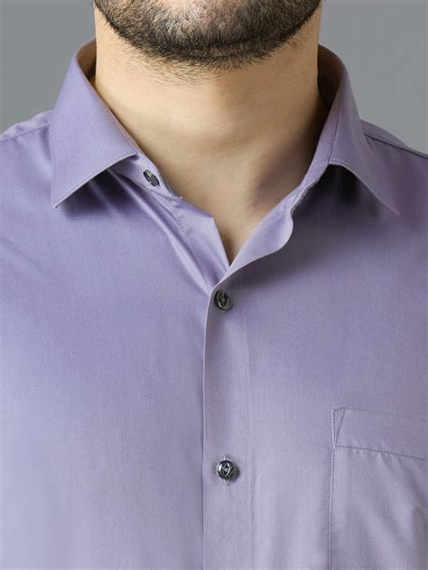 Dove Grey Elegant Office Wear Shirt for Men | Allen Brown Satin ...