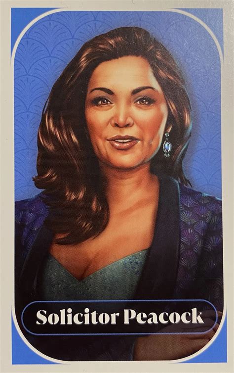 Mrs Peacock Clue Card