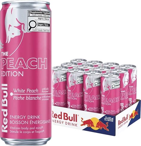 Red Bull Peach Edition White Peach Energy Drink 12-Pack 473 ml imported ...