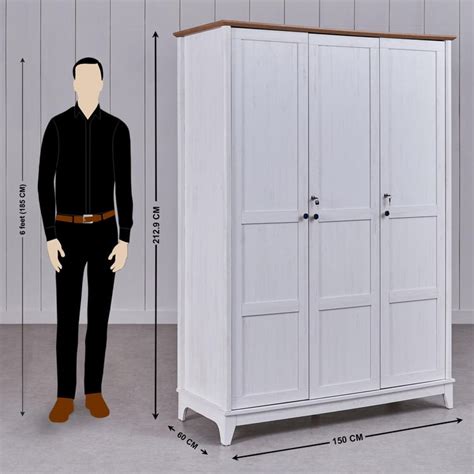 Buy Santorini 3-Door Wardrobe - White from Home Centre at just INR 15998.0