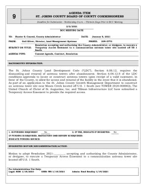 Fillable Online Temporary Access Easement to a communication antenna ...