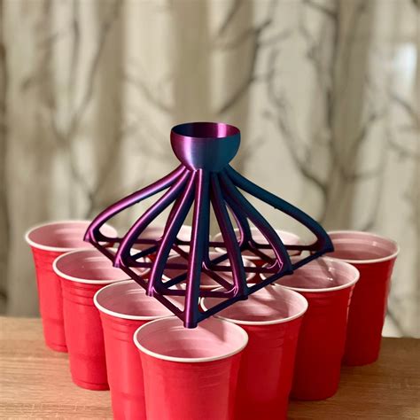 Beer Pong Funnel 3D Printed Design Beer Pong Beer Pong Drinking Game ...